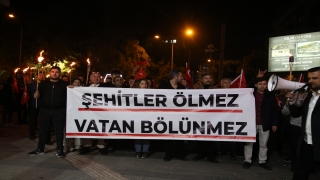 Antalya’da ”Şehitlere Saygı” yürüyüşü düzenlendi