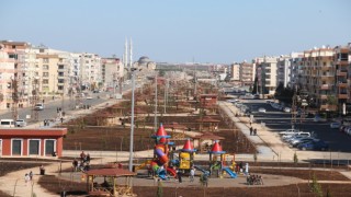 Viranşehirdeki kent parkı yapımında sona gelindi