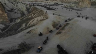 Kapadokyada turizmciler ATV araçlarına getirilen kısıtlamayı protesto etti