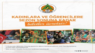 Alanyaspor maçları sezon sonuna kadar kadın ve çocuklara ücretsiz