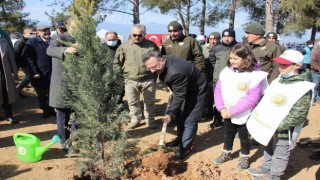 Aydında 10 bin adet fidan toprakla buluştu