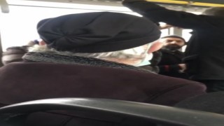 Bursada halk otobüsünde maske tartışması