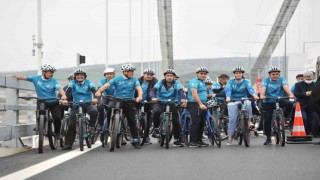 Dünyanın en büyük asma köprüsü, bisiklet turuna hazır