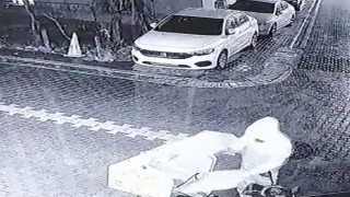 Esenyurtta pizza hırsızı güvenlik kamerasında