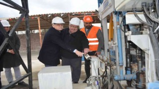 Gömeçte Kilit Parke Taş Beton Blok Üretim Tesisi hizmete girdi