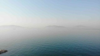 İstanbulda kirli hava ve sis havadan görüntülendi