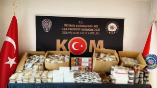 İzmirde kaçak tütün operasyonu