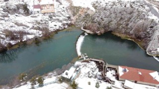 Kar yağışları Konyadaki Adaköy Pınarı ve Baraj Göletine can suyu oldu