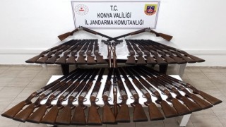 Konyada yasa dışı üretildiği iddia edilen 39 av tüfeği ele geçirildi