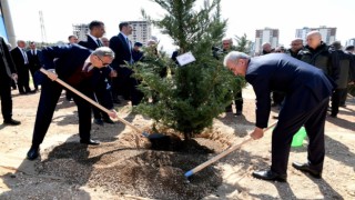 Mersinde fidanlar toprakla buluştu