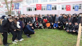 Meyve fidanları toprakla buluşuyor
