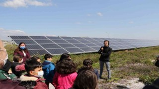 Minik öğrenciler MASKİnin çevreci güneş enerjisi santralini gezdi