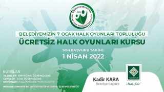 Osmaniye Belediyesi “Halk oyunları kursu” açacak