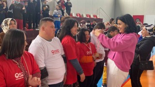Osmaniye'de Down Sendromlu çocuklar, basketbol ve futbol maçı yaptı