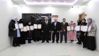 Pehlivandan 9 öğrenciye hafızlık belgesi
