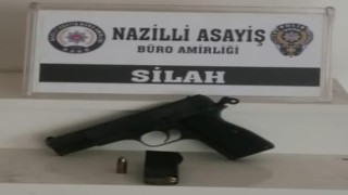 Polisten kaçan şüpheliden silah ele geçirildi