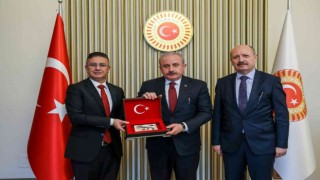 Rektör Kuştan Meclis Başkanı Şentopa teşekkür ziyareti