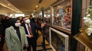 Rölyef ve boncuk sergisi açıldı
