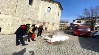 Safranbolu itfaiyesinden yangınlara karşı eğitim