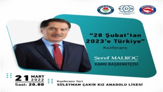 Şeref Malkoç Eskişehire geliyor