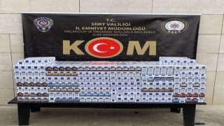 Siirtte gümrük kaçağı sigara ele geçirildi