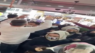Ümraniyede mağaza açılışında ucuzluk izdihamı kamerada