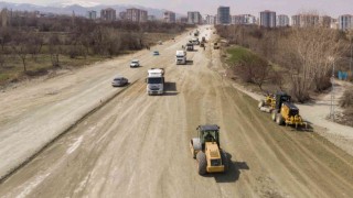 35 Metrelik yolda üst yapı çalışmaları başladı