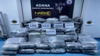 Adanada 188 kilo esrar ele geçirildi