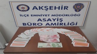 Akşehirde kumara 9 bin TL ceza