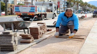 Alanya Bisiklet Yolunda son rötuşlar yapılıyor