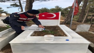 Antalyada şehit ve gazilerin kabirlerinde temizlik ve bakım yapıldı