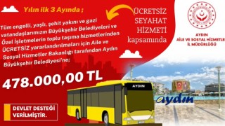 Aydına 478 bin TL ulaşım desteği verildi