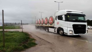 Bandırmada iki gündür sağanak yağış etkili oluyor