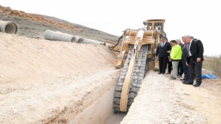 Başkan Gürkan, kanalizasyon batı kolektörü çalışmalarını inceledi