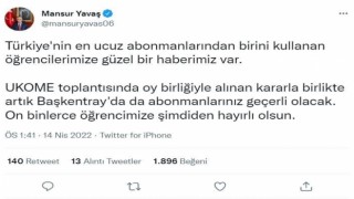 Başkentrayda da artık abonmanlar geçerli olacak