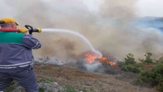 Bilecikte küçük çaplı başlayan orman yangını giderek büyüyor