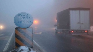 Bolu Dağına Nisan ayında kar düştü