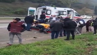 Bursada kayganlaşan yolda kontrolden çıkan otomobil taklalar attı : 1 ölü 1 yaralı