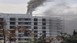 Bursada lüks rezidans inşaatında korkutan yangın