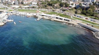 Caddebostan sahilindeki kirlilik havadan görüntülendi