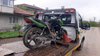 Çaldığı motosikleti kullanırken jandarmaya yakalandı