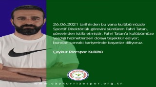 Çaykur Rizespor sportif direktörü istifa etti