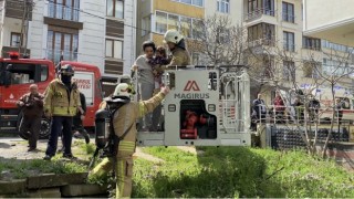 Çekmeköyde apartman dairesi yandı, mahsur kalan 6 kişiyi itfaiye kurtardı