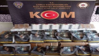Çorluda kaçak sigara ve içki operasyonu