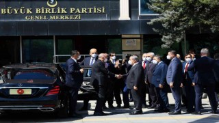 Cumhurbaşkanı Erdoğan, Mustafa Desticiyi BBP Genel Merkezinde ziyaret etti