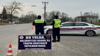 Dron tespit etti, jandarma ekipleri ceza yazdı