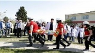 Edirnede hastane afet planı tatbikatı yapıldı