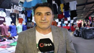 Edirnede Ulus Pazar esnafı bayram alışverişi için tezgahlarını gece saatlerinde açtı