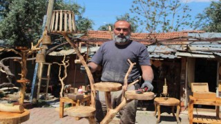 Eşini kanserden kaybetti, marangoz atölyesinde hayat buldu