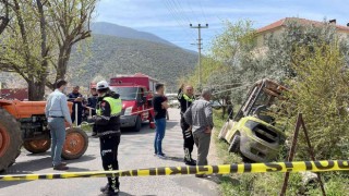 Fethiyede devrilen forkliftin operatörü hayatını kaybetti